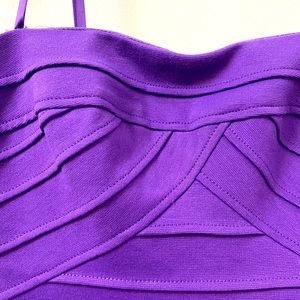 BCBG MAXAZRIA Purple ribbed dress
